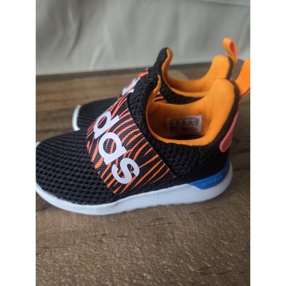 adidas Other - Adidas Toddlers Sz 5 Lite Racer Shoes Black Orange Zebra Print Slip On
